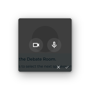 The pause overlay as a regular participant sees it